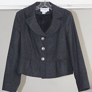 Helene Berman - 50s-Style Retro, Peplum Hem 3-Button Blazer - Large - Cute!!